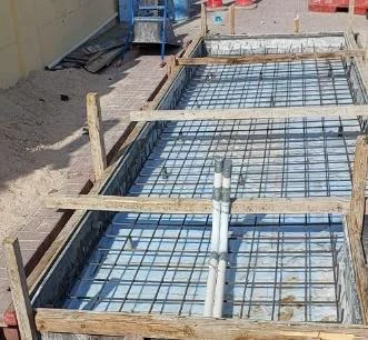 Reinforcement prepared for concrete